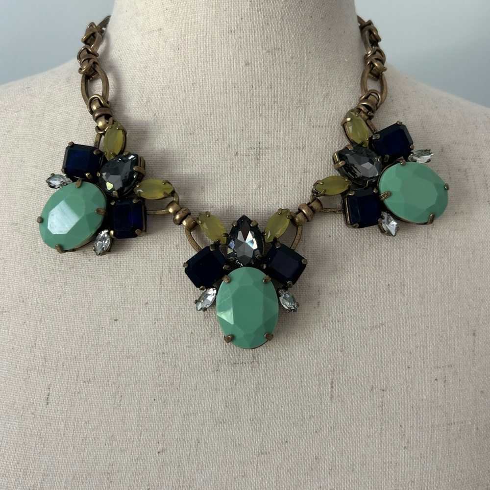 Vintage J.Crew Blue Stone Statement Necklace